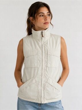 Lauren Ralph Lauren Tundra Cream Arctic Nights Down Vest Women Plus Size 2X